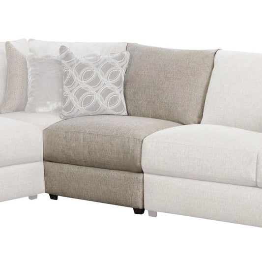 Petillia - Armless Chair - Sandstone Fabric