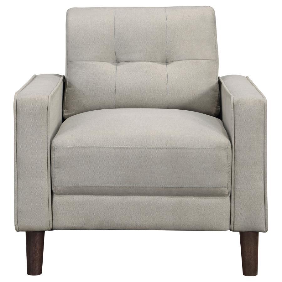 Bowen - Upholstered Track Arms Tufted Chair - Beige