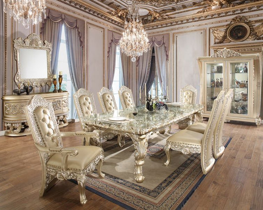Vatican - Dining Chair (2 Piece) - PU & Champagne Silver Finish