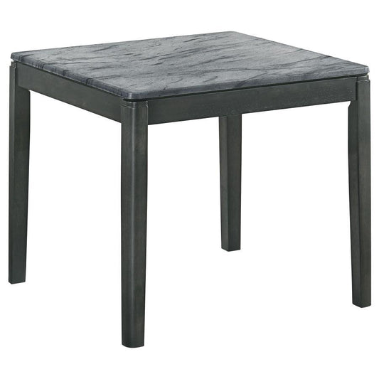 Mozzi - Square End Table Faux Marble - Grey and Black