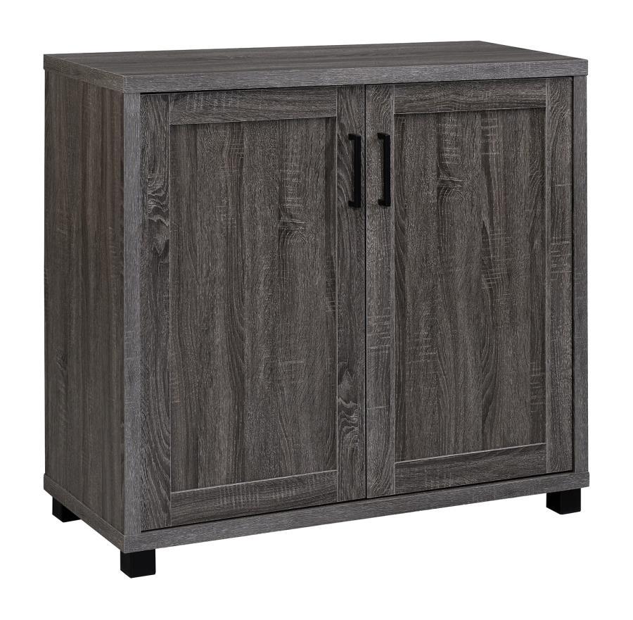 Filch - Wooden 2-Door Accent Cabinet - Weathered Grey