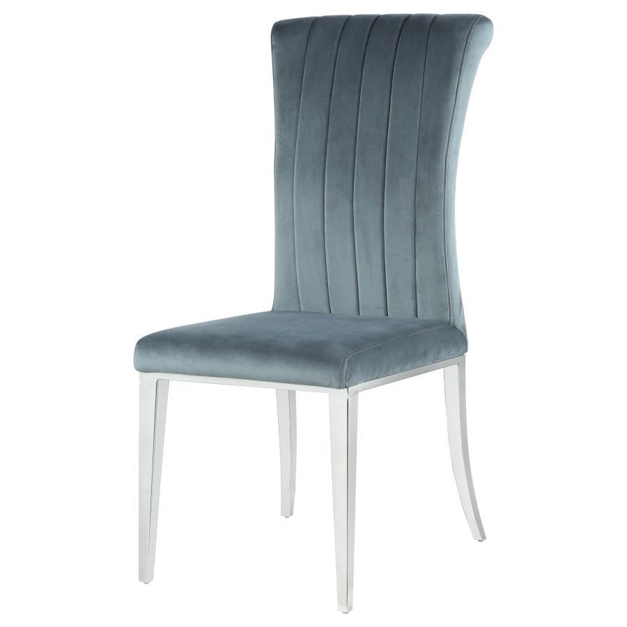Beaufort - Upholstered Curved Back Side Chairs (Set of 2) - Dark Grey