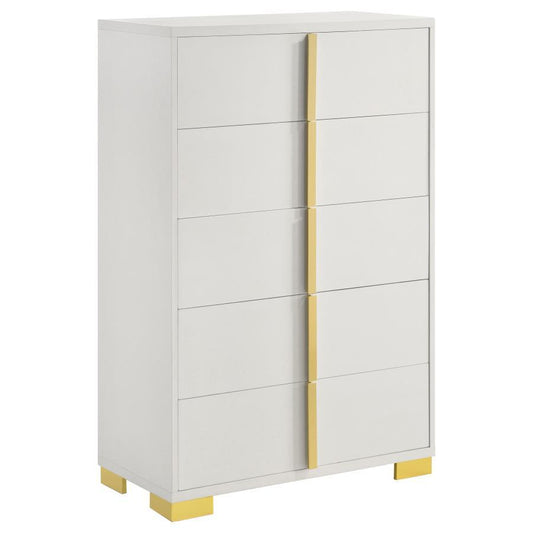 Marceline Chest - White / Gold