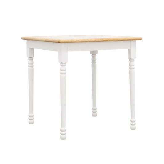 Carlene - Square Top Dining Table - Natural Brown and White