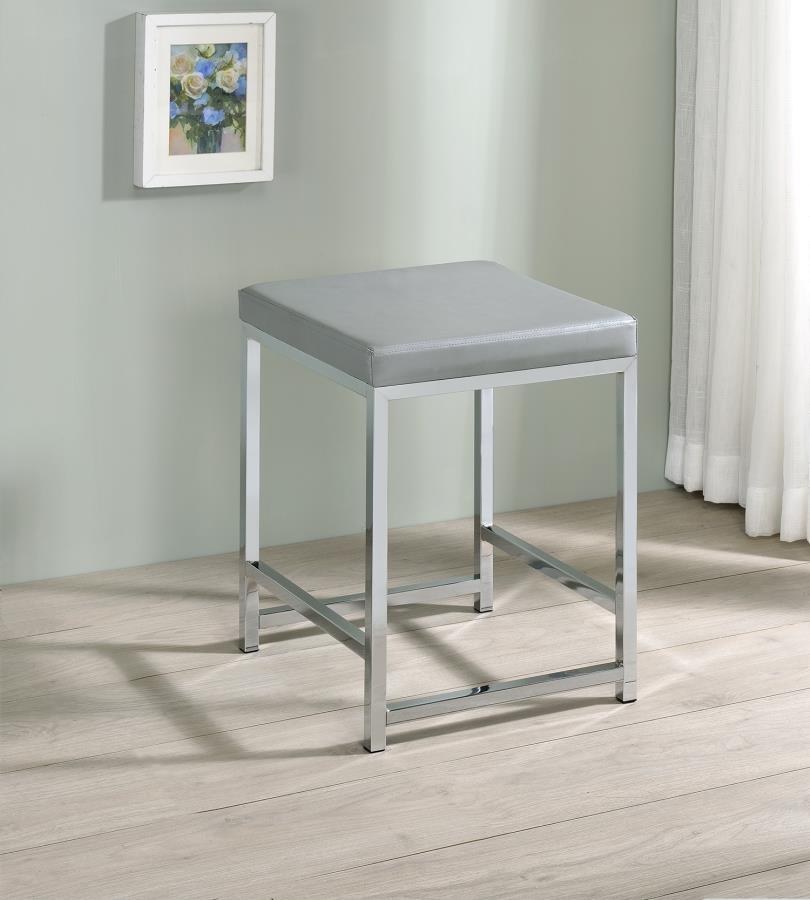 Umbridge - Upholstered Square Padded Cushion Vanity Stool
