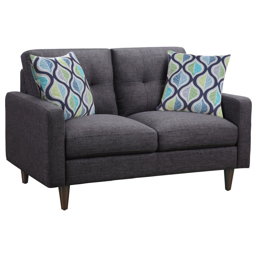Watsonville - Tufted Back Loveseat - Grey