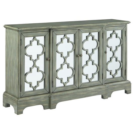 Erigeron - 4-Door Accent Cabinet - Grey