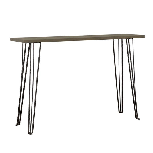 Neville - Rectangular Console Table - Concrete and Black
