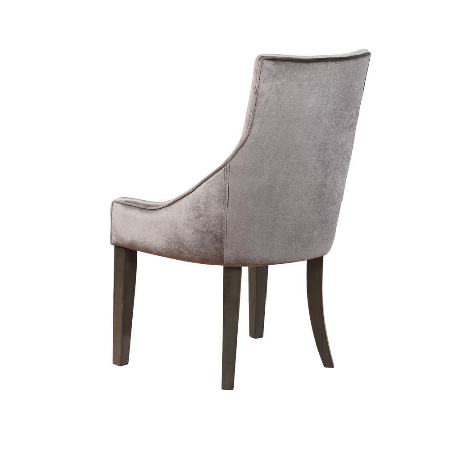 Phelps - Upholstered Demi Wing Chairs (Set of 2) - Grey