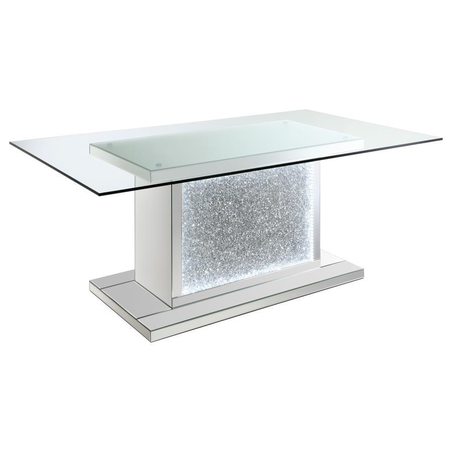 Marilyn - 5-Piece Rectangular Dining Set - Mirror And Grey