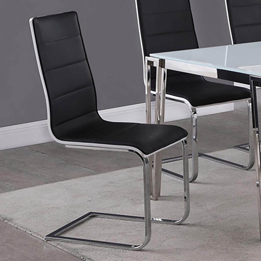 Broderick - Upholstered Side Chairs (Set of 4) - Black and White