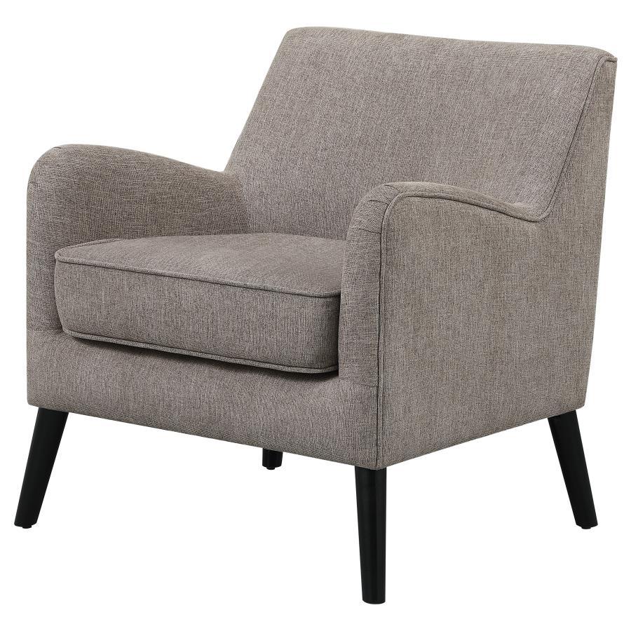 Charlie - Upholstered Accent Chair With Reversible Seat Cushion - Cocoa Brown