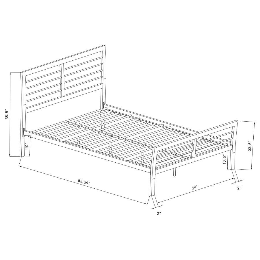 Cooper - Queen Metal Bed - Silver