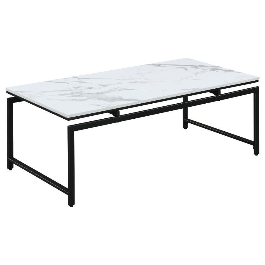 Clark - 3-Piece Occasional Set - White and Dark Gunmetal