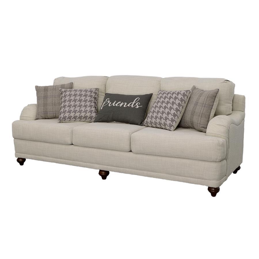 Glenn - Cushion Back Sofa - Light Grey