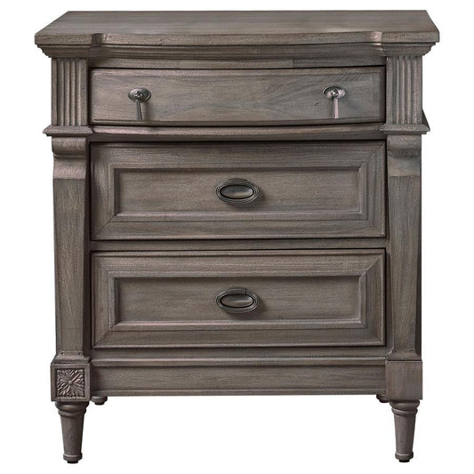 Alderwood - 3-Drawer Nightstand - French Grey