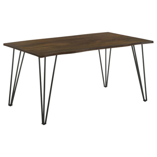 Topeka - Live-Edge Dining Table - Mango Cocoa and Gunmetal