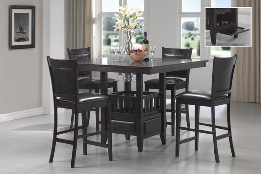 Jaden - 5-Piece Dining Room Set - Espresso and Black