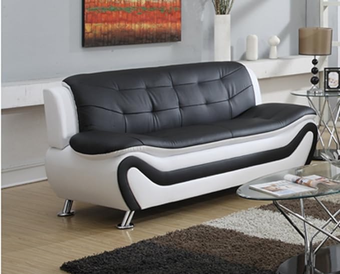 8163 Master Black and White Living Room Set