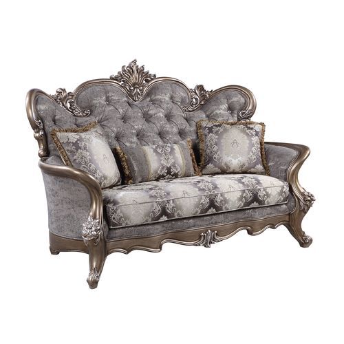 Elozzol - Sofa - Fabric & Antique Bronze Finish