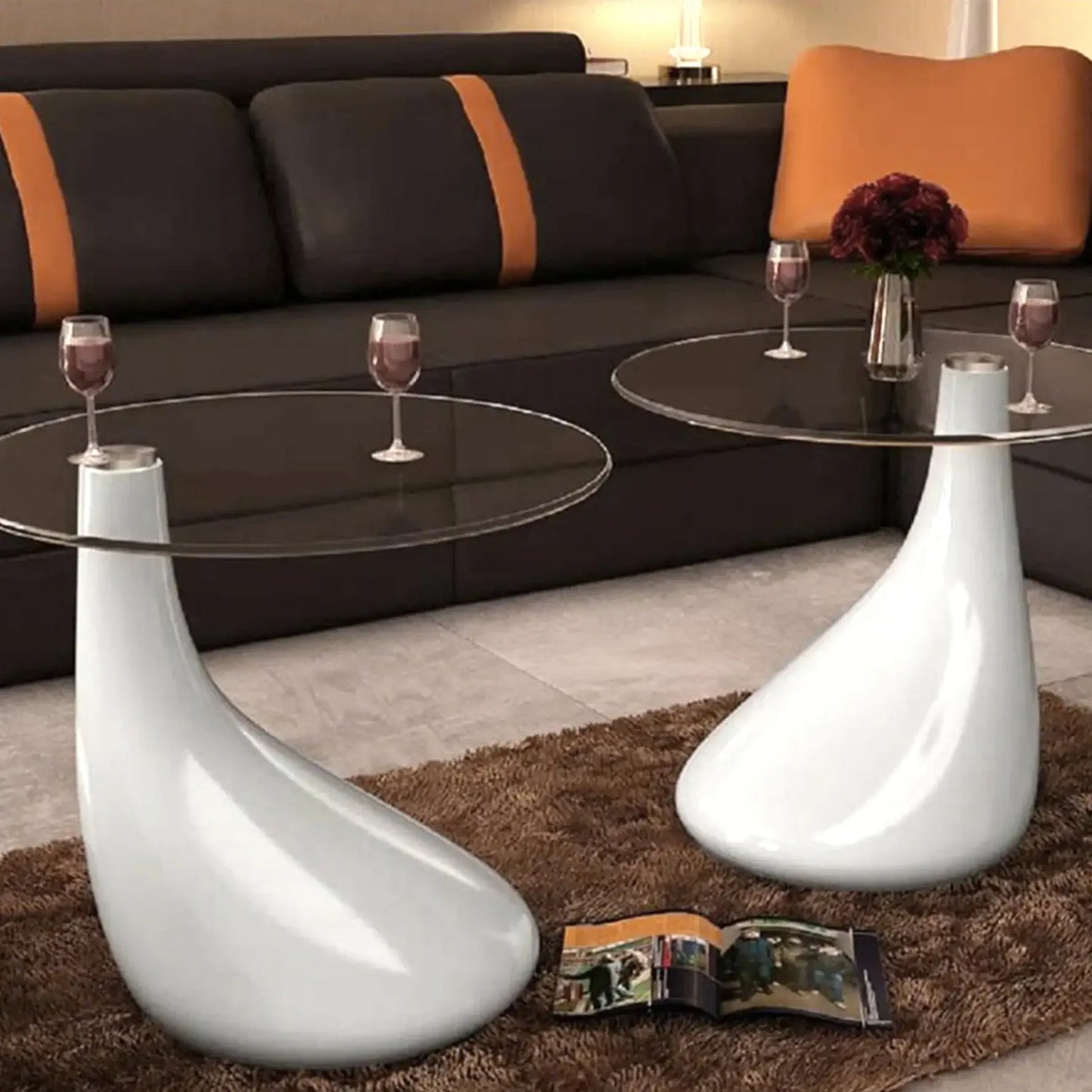 Teardrop Side table, Coffee table.