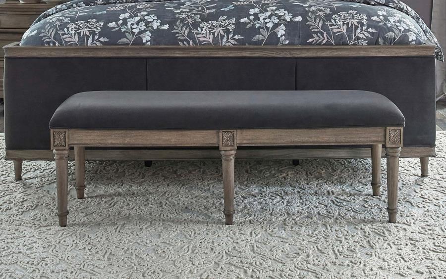 Alderwood - Upholstered Bench - French Grey