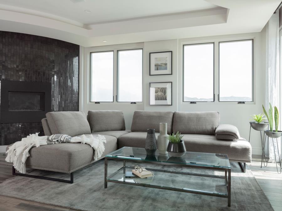 Arden - 2-Piece Adjustable Back Sectional - Taupe