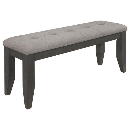 Dalila - Padded Cushion Bench - Grey and Dark Grey