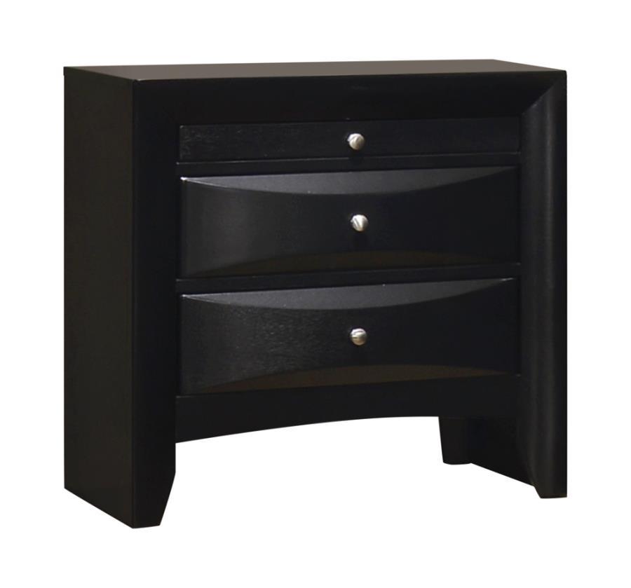Briana - Rectangular 2-Drawer Nightstand - Black