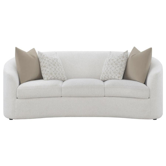 Rainn - Upholstered Tight Back Sofa Latte