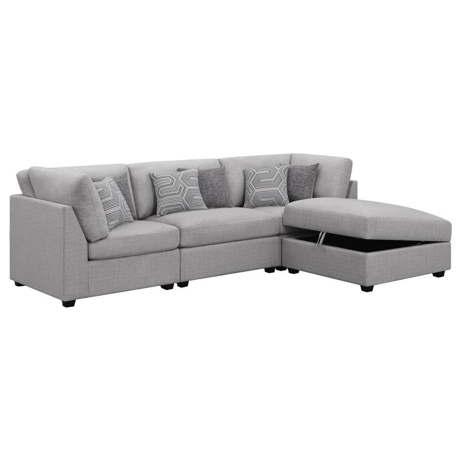 Cambria - 4-Piece Upholstered Modular Sectional - Grey