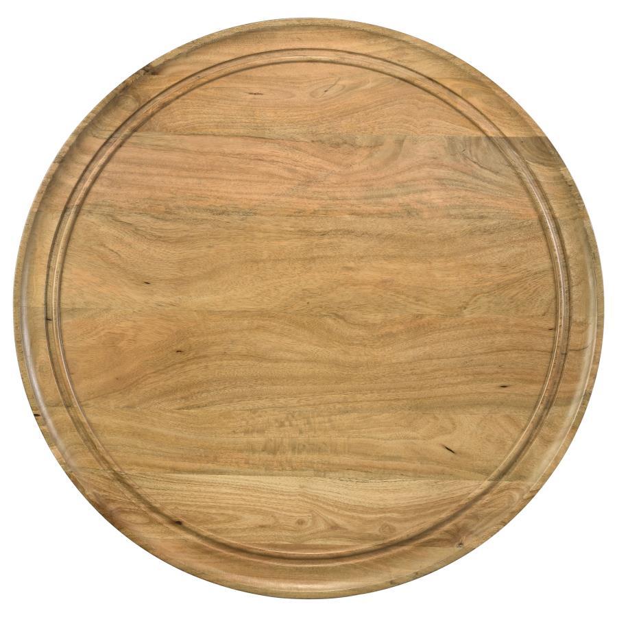 Zoe - Round Coffee Table With Trio Legs - Natural and Black