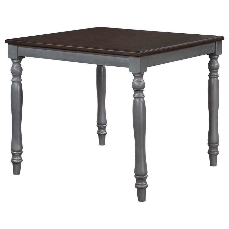Wiley - 5-Piece Square Spindle Legs Counter Height Dining Set - Beige and Grey