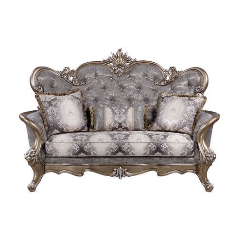 Elozzol - Sofa - Fabric & Antique Bronze Finish