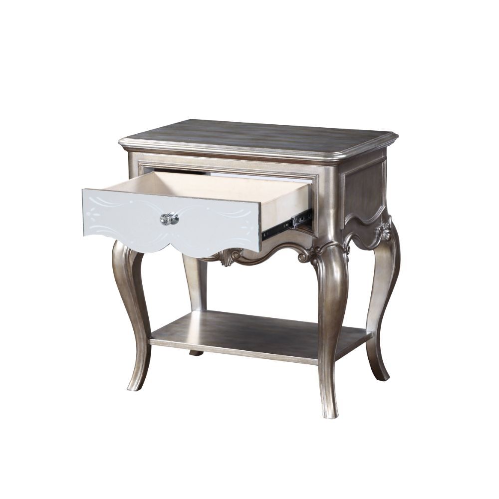 Esteban - Nightstand - Antique Champagne - 30"