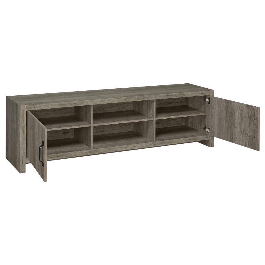 Burke - 2-Door TV Console - Grey Driftwood