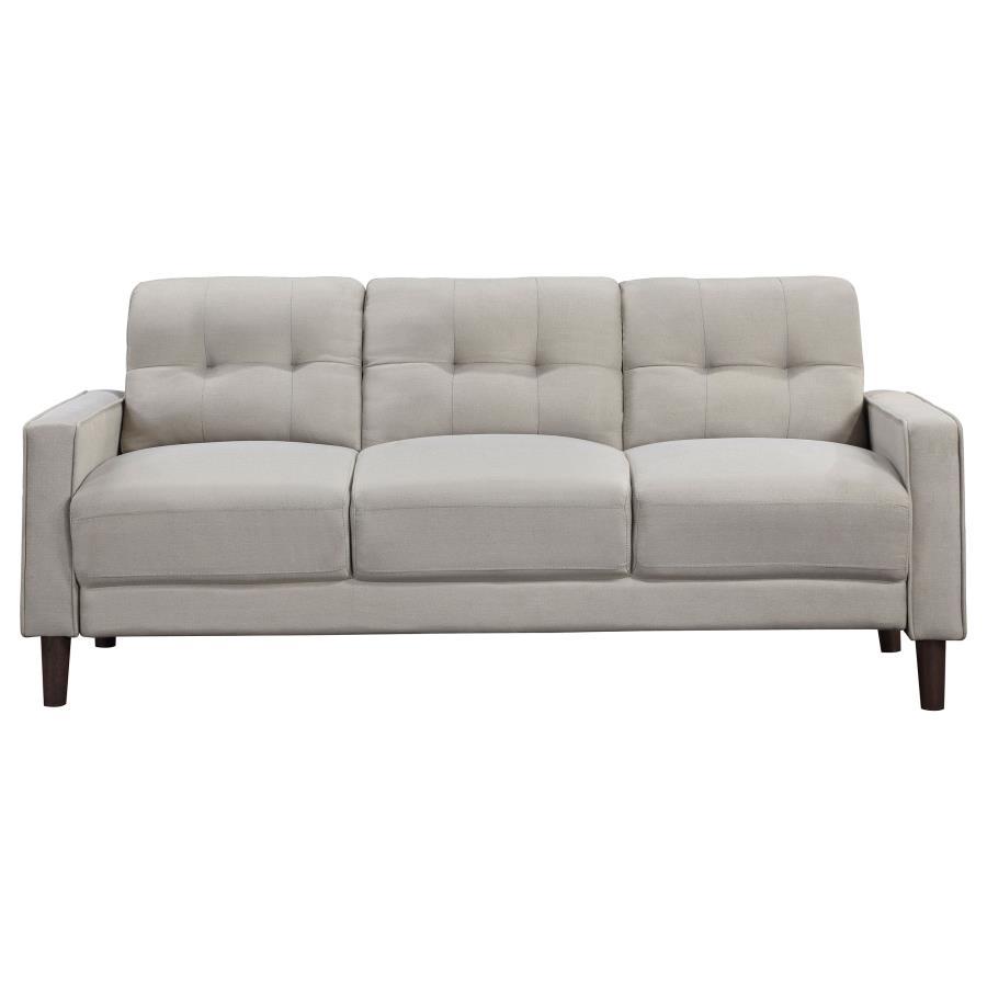 Bowen - Upholstered Track Arms Tufted Sofa - Beige