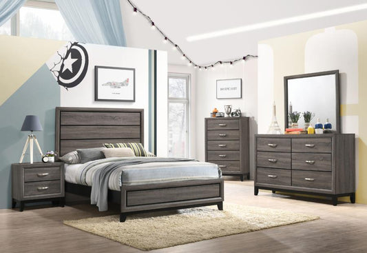 Watson - 4-Piece Full Panel Bedroom Set - Grey Oak