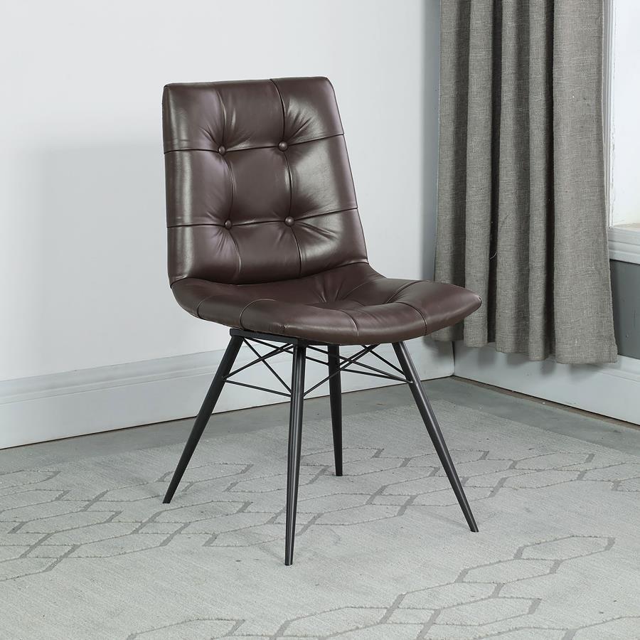 Aiken - Upholstered Tufted Side Chairs (Set of 4) - Brown