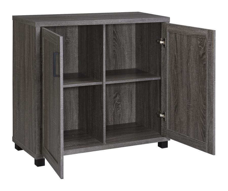 Filch - Wooden 2-Door Accent Cabinet - Weathered Grey