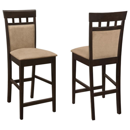 Gabriel - Upholstered Counter Height Stools (Set of 2) - Cappuccino and Beige