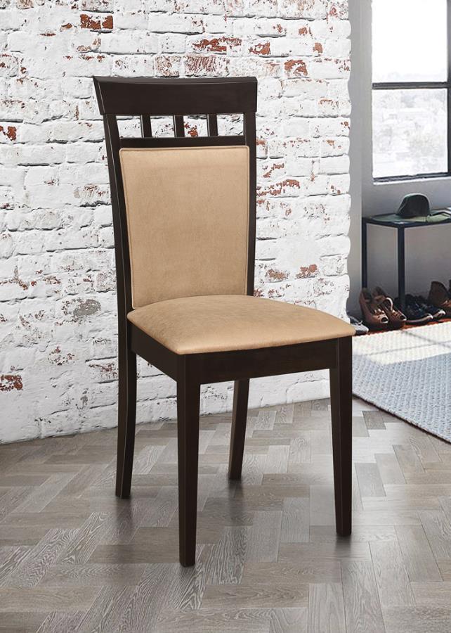 Gabriel - Upholstered Side Chairs (Set of 2) - Cappuccino and Tan