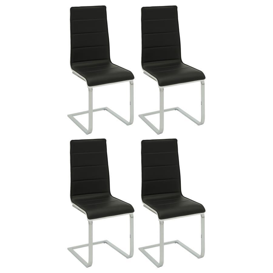 Broderick - Upholstered Side Chairs (Set of 4) - Black and White