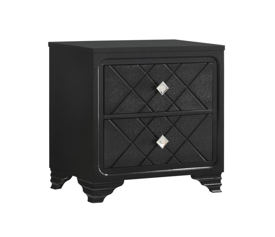 Penelope - 2-Drawer Nightstand - Black