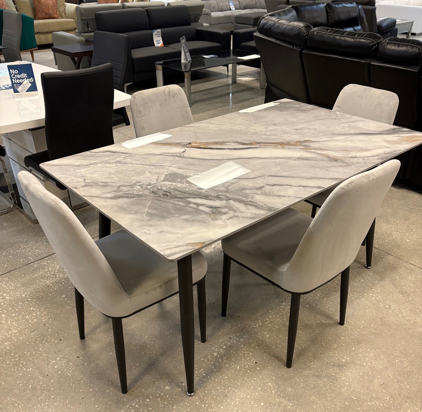 Salerno Collection 5909-59*5GY 5pc Dining Set