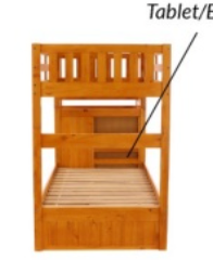 Twin/Twin Staircase Bunk Bed with 3 Drawers Honey