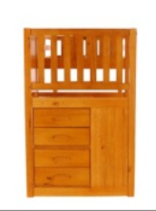 Twin/Twin Staircase Bunk Bed with 3 Drawers Honey