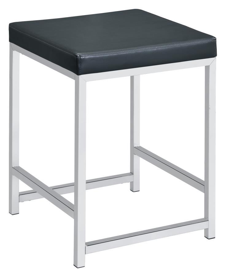 Afshan - Upholstered Square Padded Cushion Vanity Stool