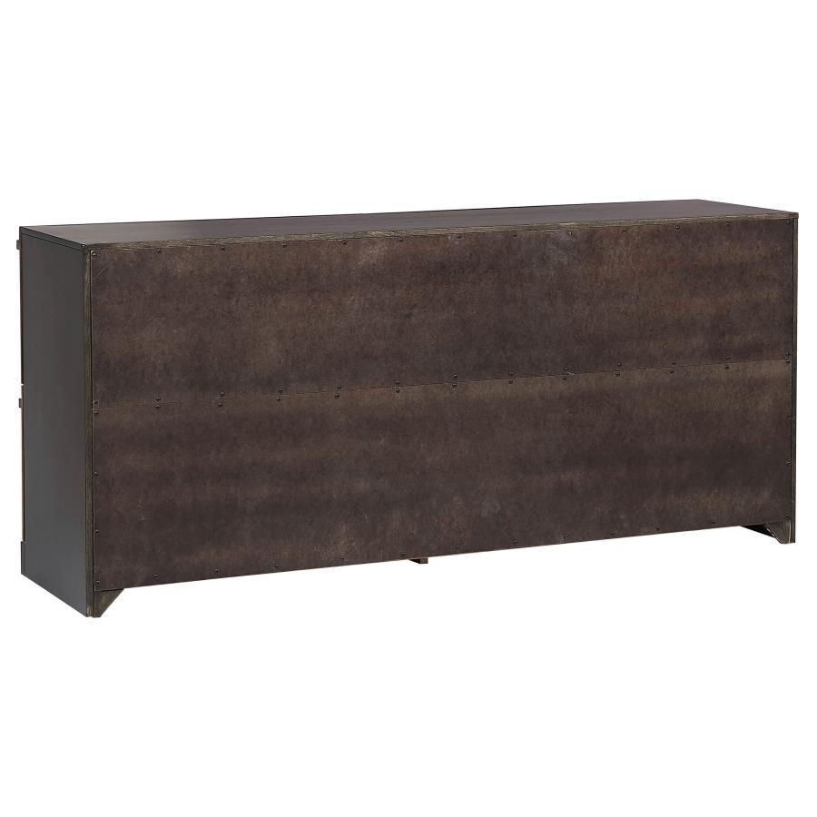 Azalia - 4-Drawer Dresser - Black and Walnut