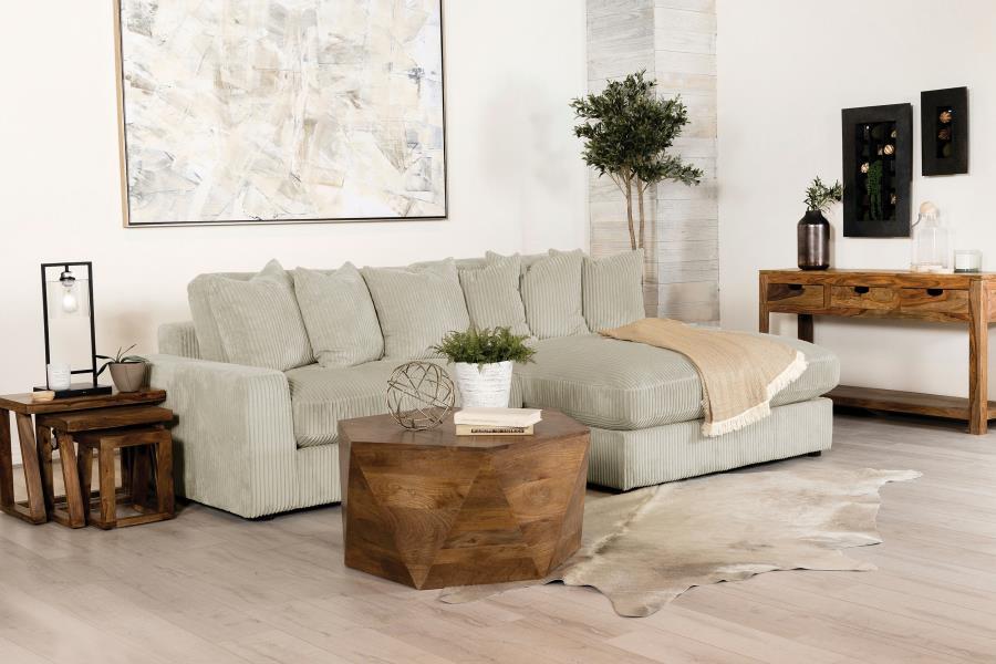 Blaine - Upholstered Reversible Sectional Sofa - Sand